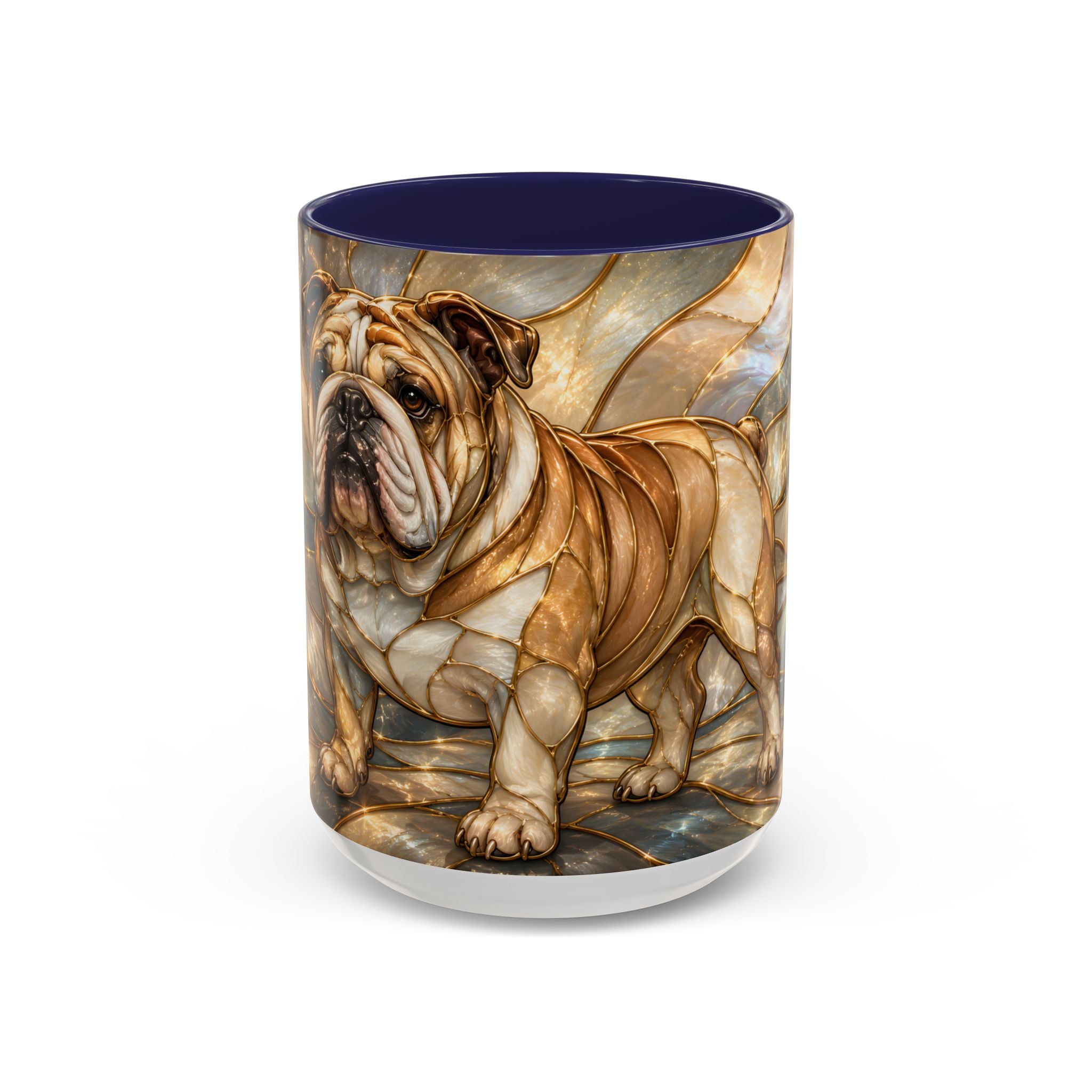 Regal Bulldog Stained Glass Style Mug