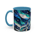 Northern Glow Wolf Stained Glass Style Mug