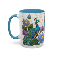 Garden Peacock Stained Glass Style Mug