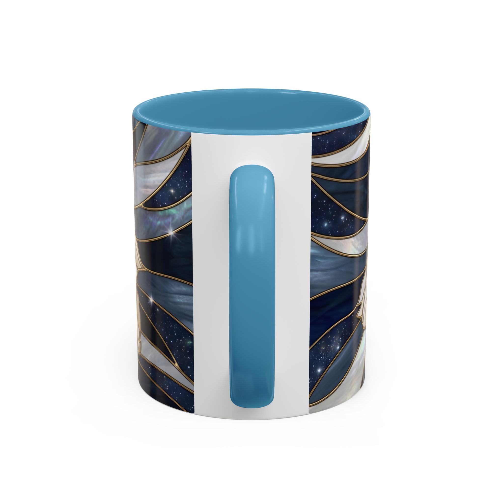 Navy Glow Great Pyrenees Stained Glass Style Mug