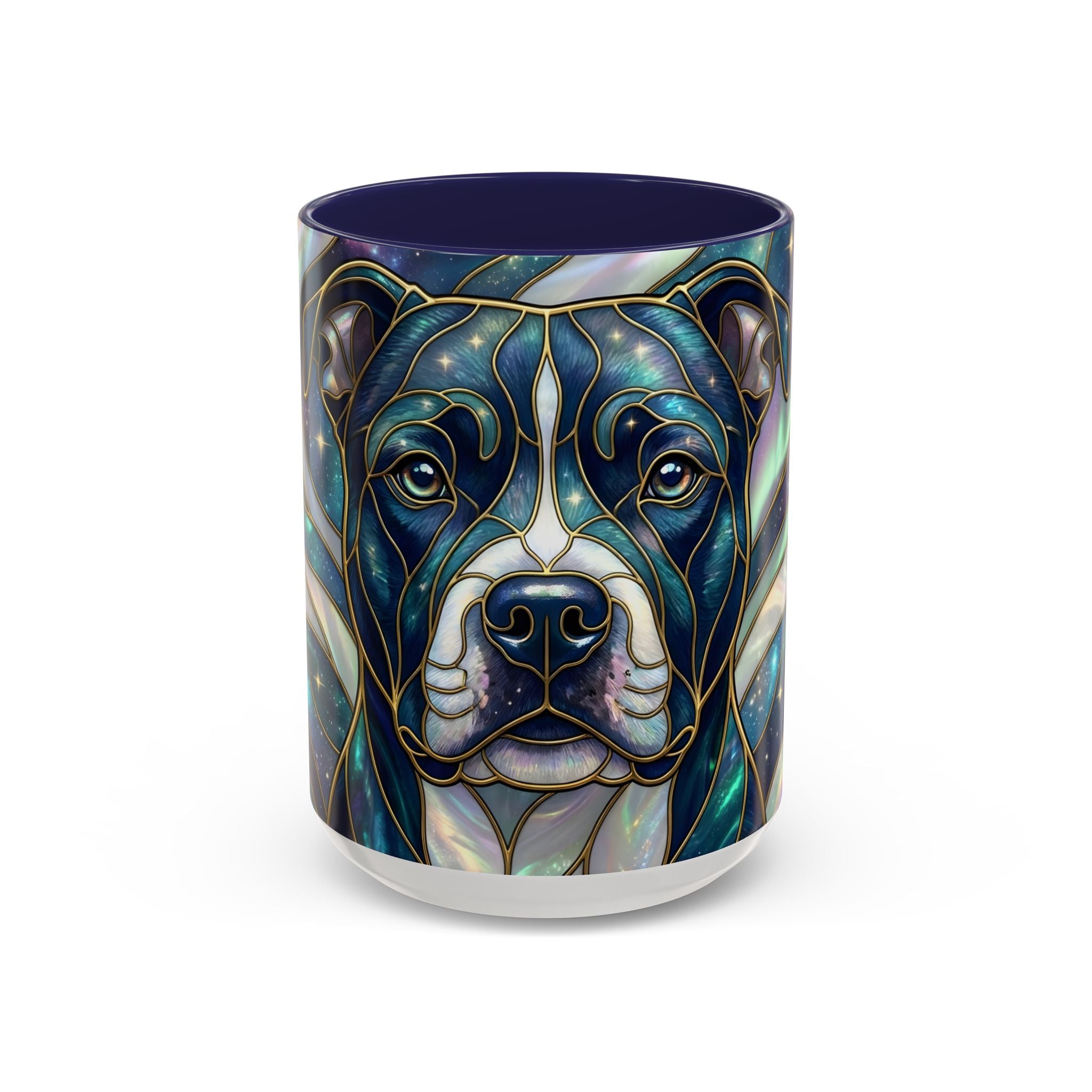Aurora Glow Staffy Stained Glass Style Mug