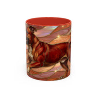 Warm Ember Staffy Stained Glass Style Mug