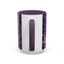 Celestial Purple Tiger Stained Glass Style Mug