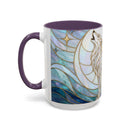 Pearl White Wolf Stained Glass Style Mug