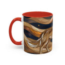 Nightscape Wolf Moon Stained Glass Style Mug