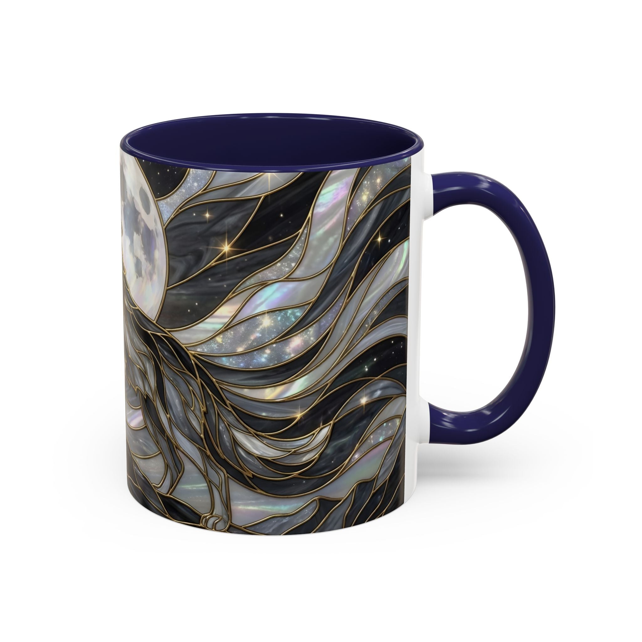 Midnight Wolf Stained Glass Style Mug