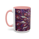 Purple Peacock Stained Glass Style Mug