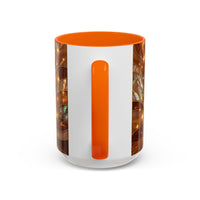 Golden Tiger Stained Glass Style Mug