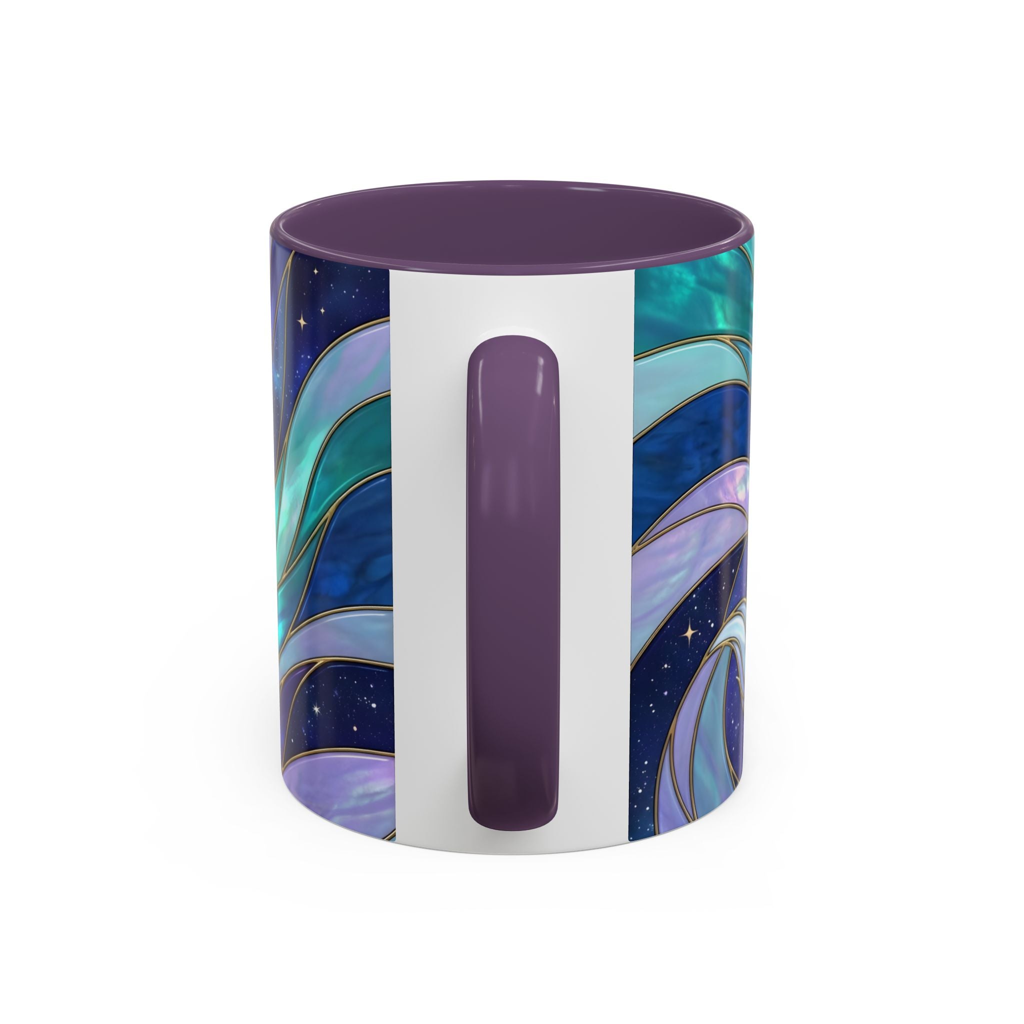 Celestial Wolf Stained Glass Style Mug