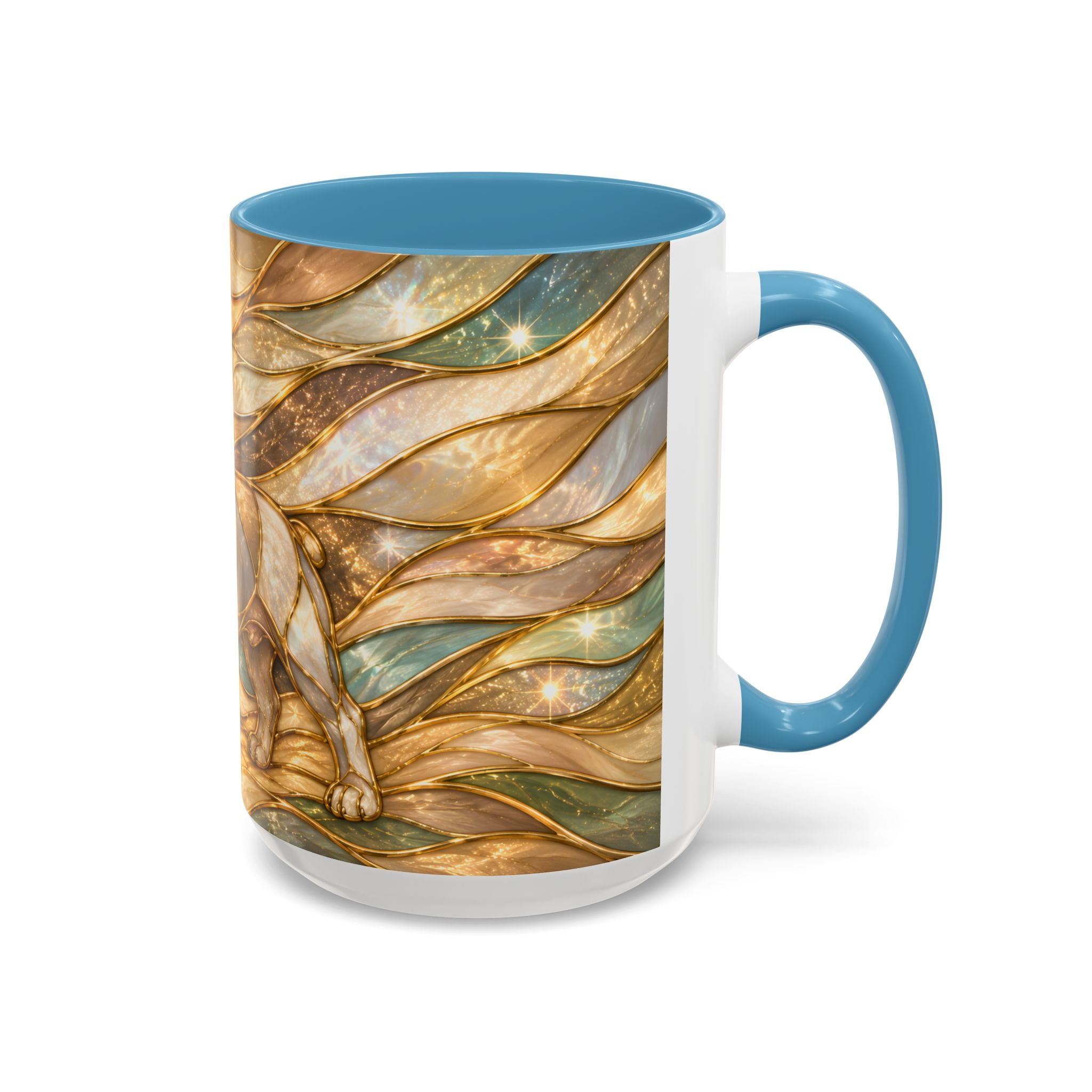 Golden Glow French Bulldog Stained Glass Style Mug