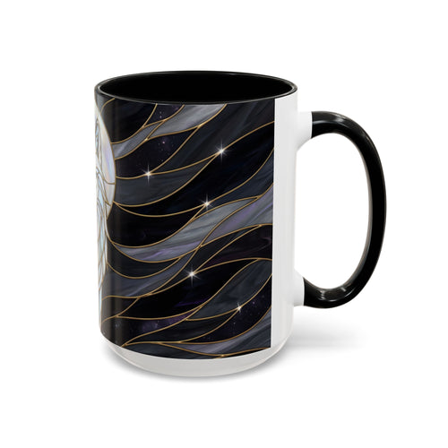Night Wolf Stained Glass Style Mug