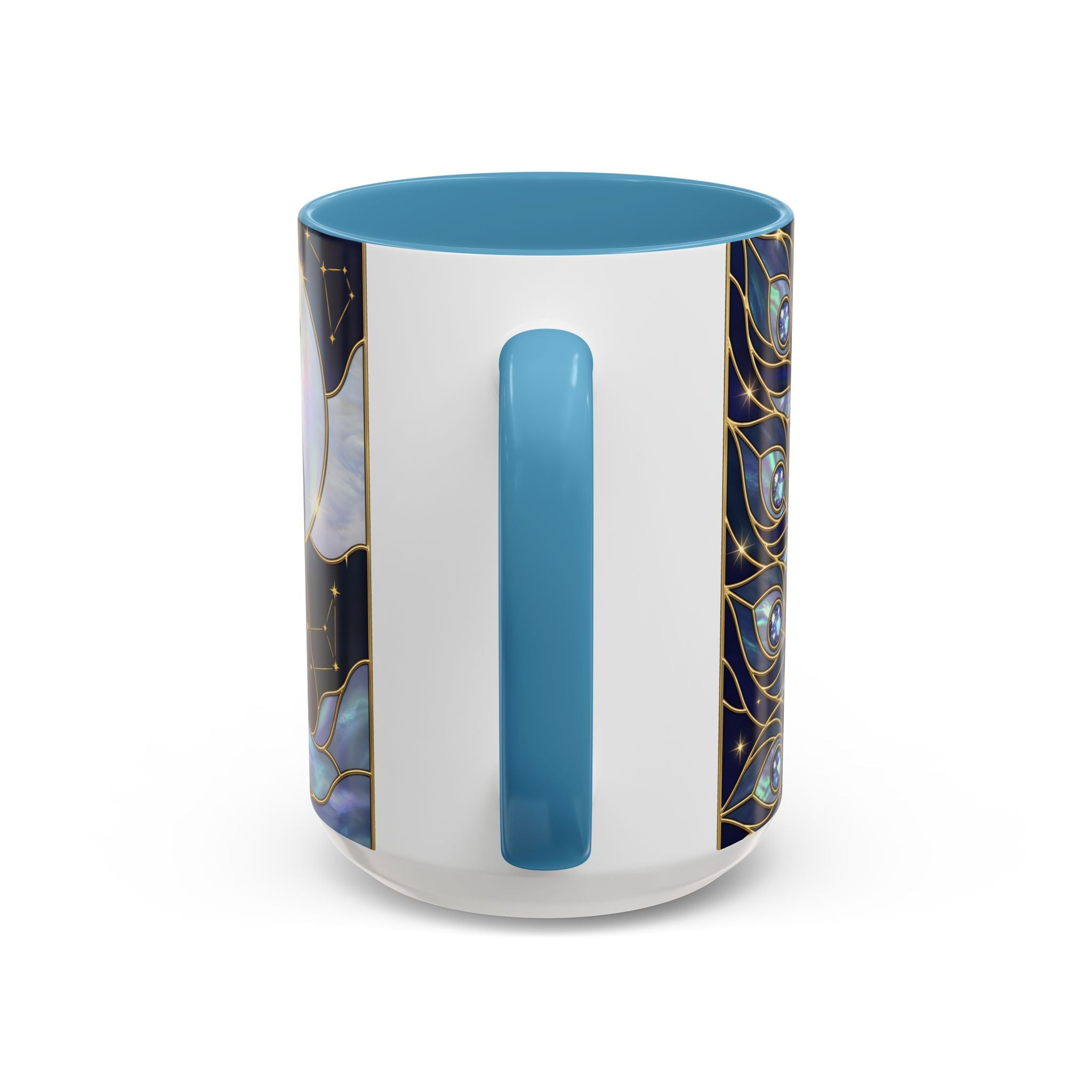 Lunar Peacock Stained Glass Style Mug