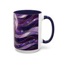 Amethyst Wolf Stained Glass Style Mug