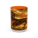 Golden Dachshund Stained Glass Style Mug