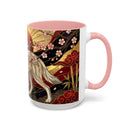 Sakura Wolf Stained Glass Style Mug