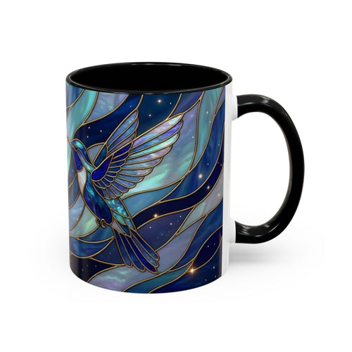 Midnight Hummingbird Stained Glass Style Mug