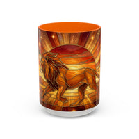 Savannah Lion Stained Glass Style Mug