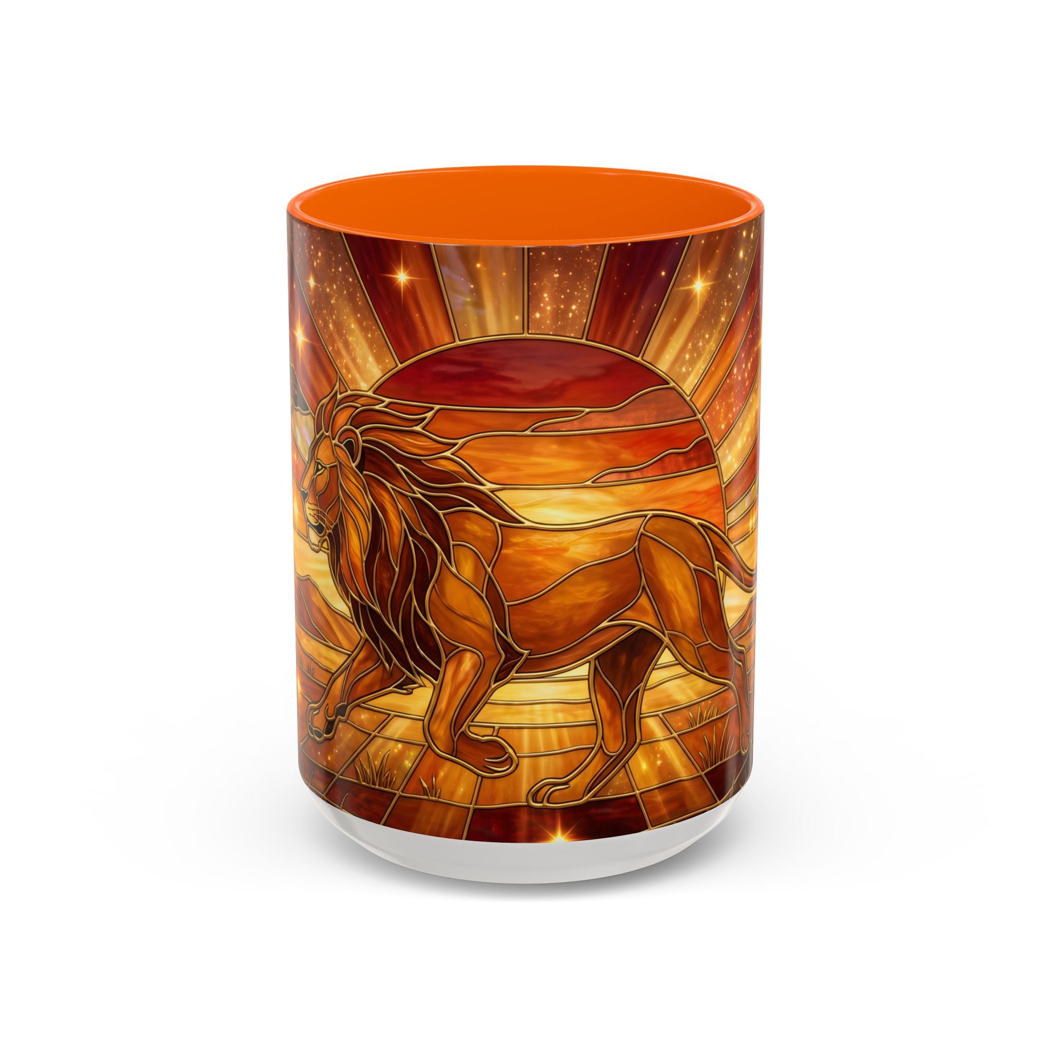 Savannah Lion Stained Glass Style Mug