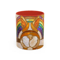 Rainbow Corgi Butt Stained Glass Style Mug