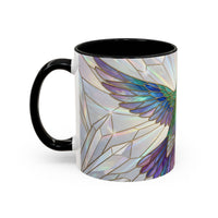 Rainbow Hummingbird Stained Glass Style Mug