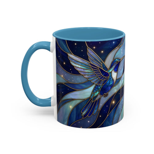 Midnight Hummingbird Stained Glass Style Mug