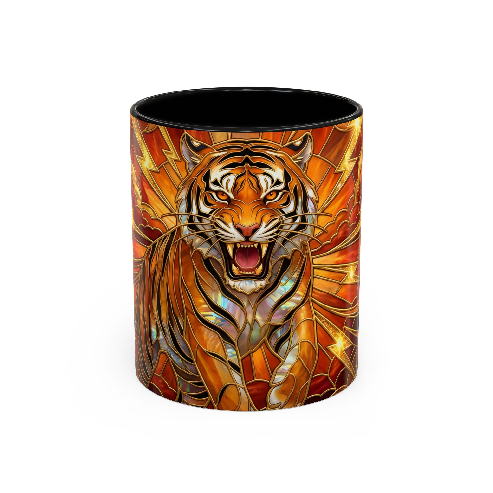 Thunder Tiger Stained Glass Style Mug