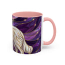 Amethyst Great Pyrenees Stained Glass Style Mug