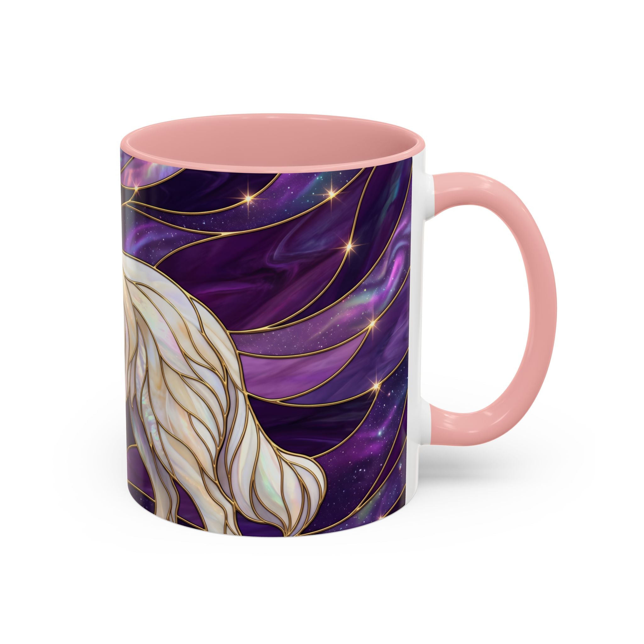 Amethyst Great Pyrenees Stained Glass Style Mug