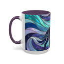 Celestial Wolf Stained Glass Style Mug