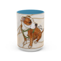 Custom Dog Portrait Stained Glass Style Mug