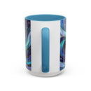 Aurora Wolf Stained Glass Style Mug