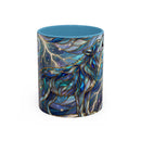 Storm Sky Wolf Stained Glass Style Mug