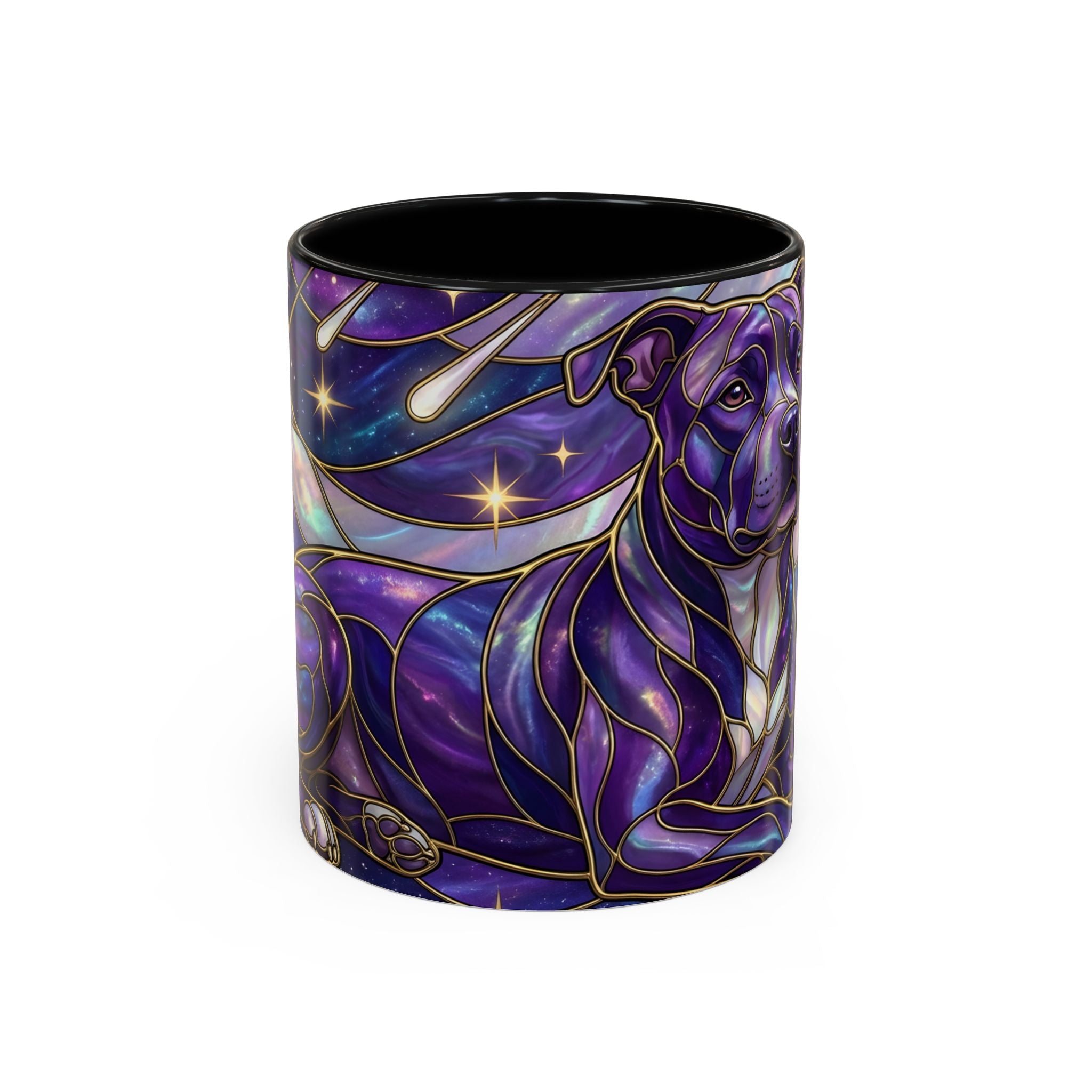 Cosmic Glow Staffy Stained Glass Style Mug