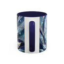 Icy Blue Fox Stained Glass Style Mug