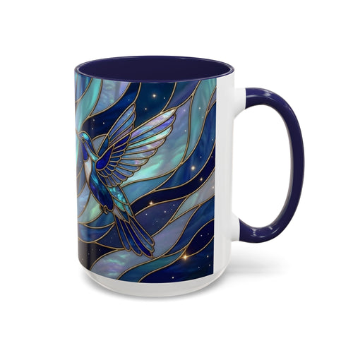 Midnight Hummingbird Stained Glass Style Mug