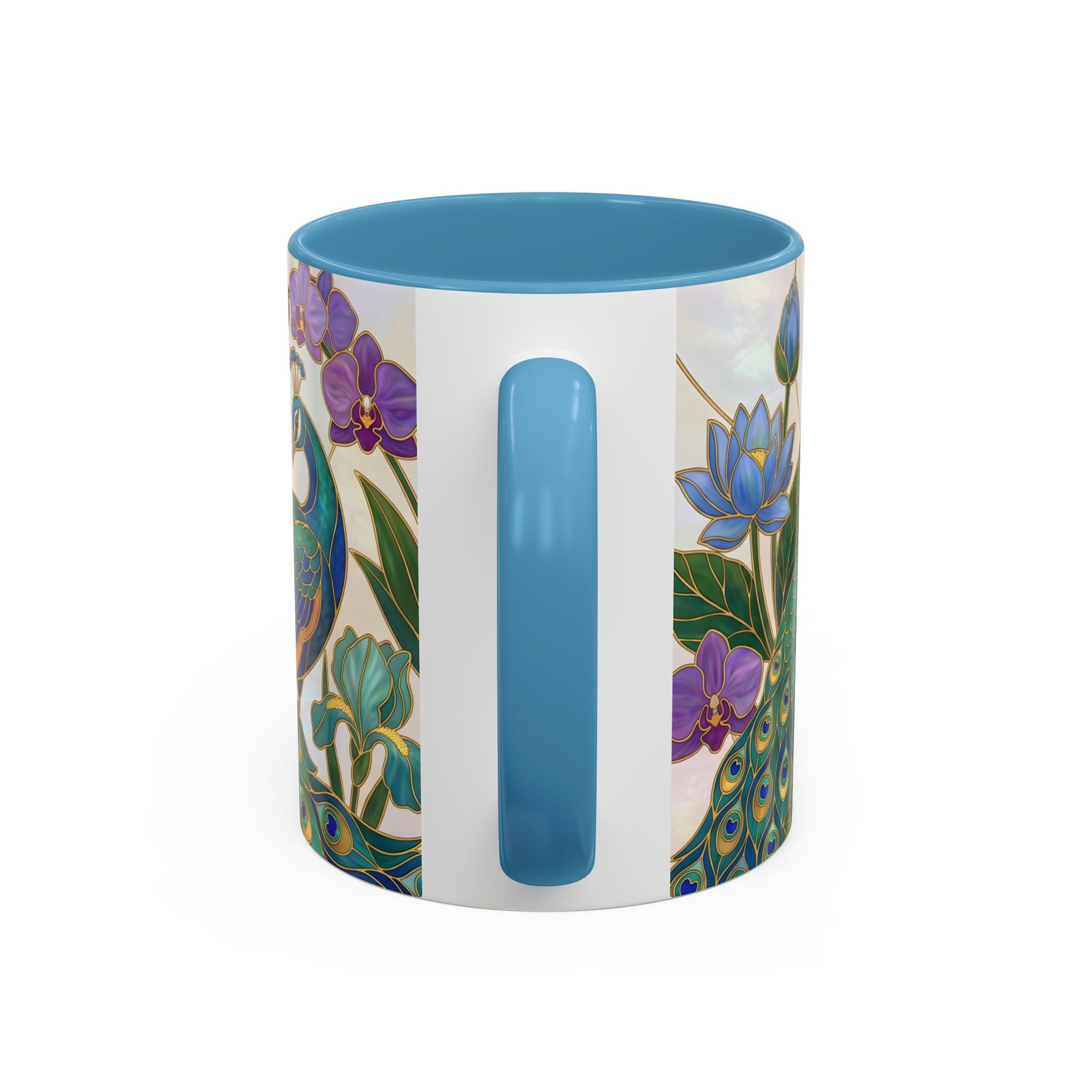 Garden Peacock Stained Glass Style Mug