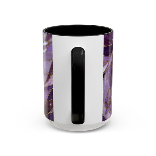 Purple Bloom Hummingbird Stained Glass Style Mug