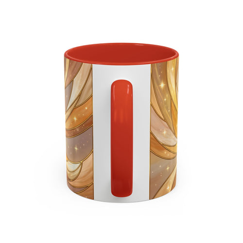 Golden Glow Fox Stained Glass Style Mug