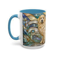 Blue Glow Great Pyrenees Stained Glass Style Mug
