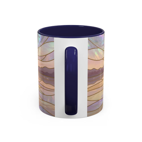 Serene Horizon Hummingbird Stained Glass Style Mug