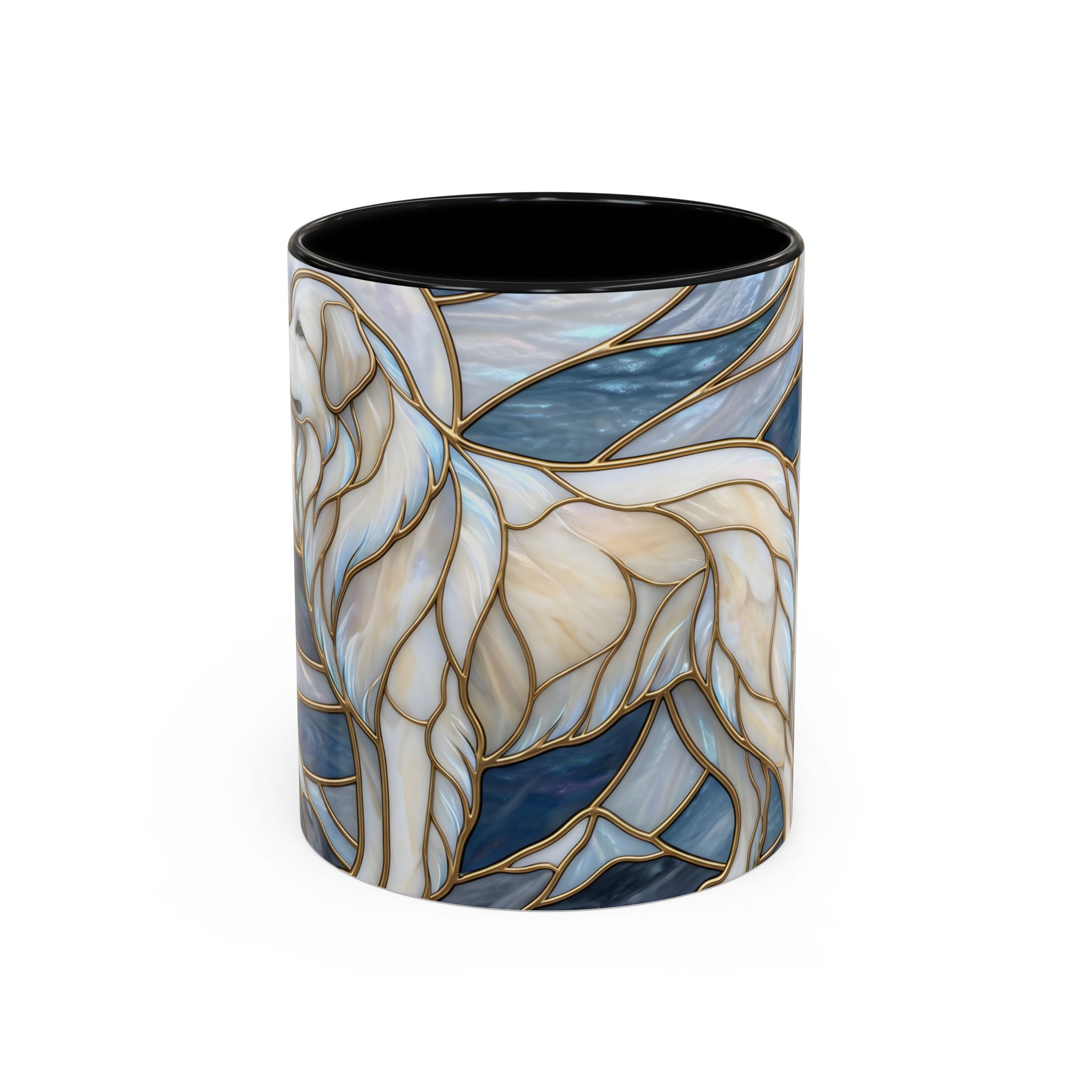 Moonlight Great Pyrenees Stained Glass Style Mug