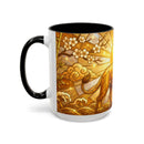Golden Sakura Lion Stained Glass Style Mug