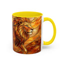 Wildfire Lion Stained Glass Mug