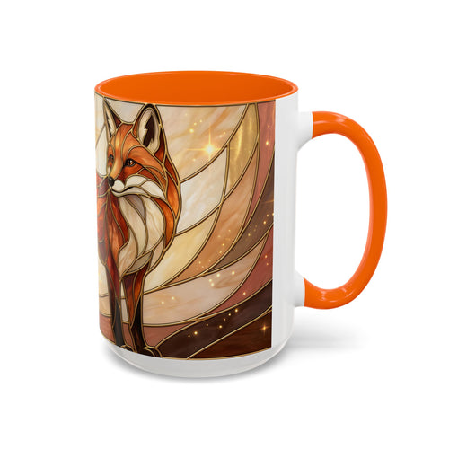 Honey Light Fox Stained Glass Style Mug