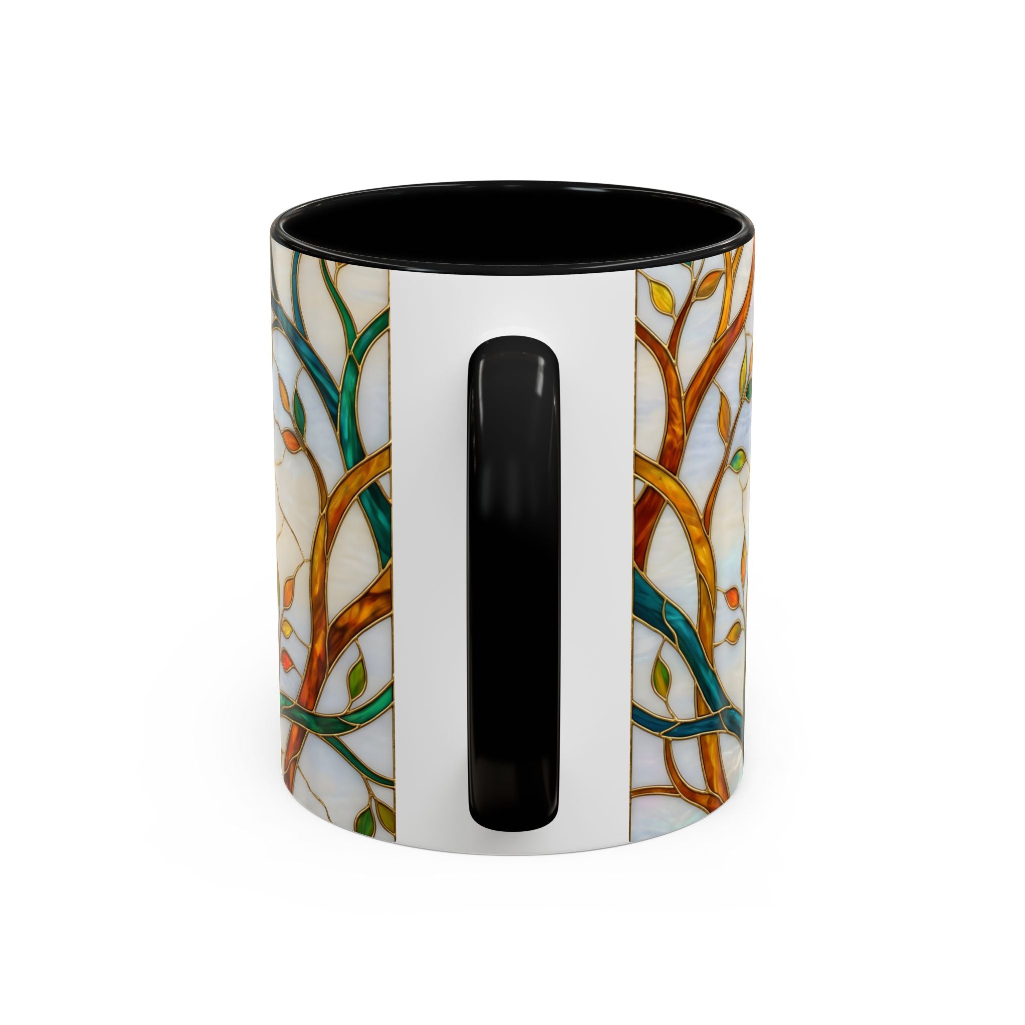 Elegant Peacock Stained Glass Style Mug