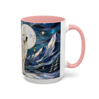 Mountain Guardian Great Pyrenees Stained Glass Style Mug