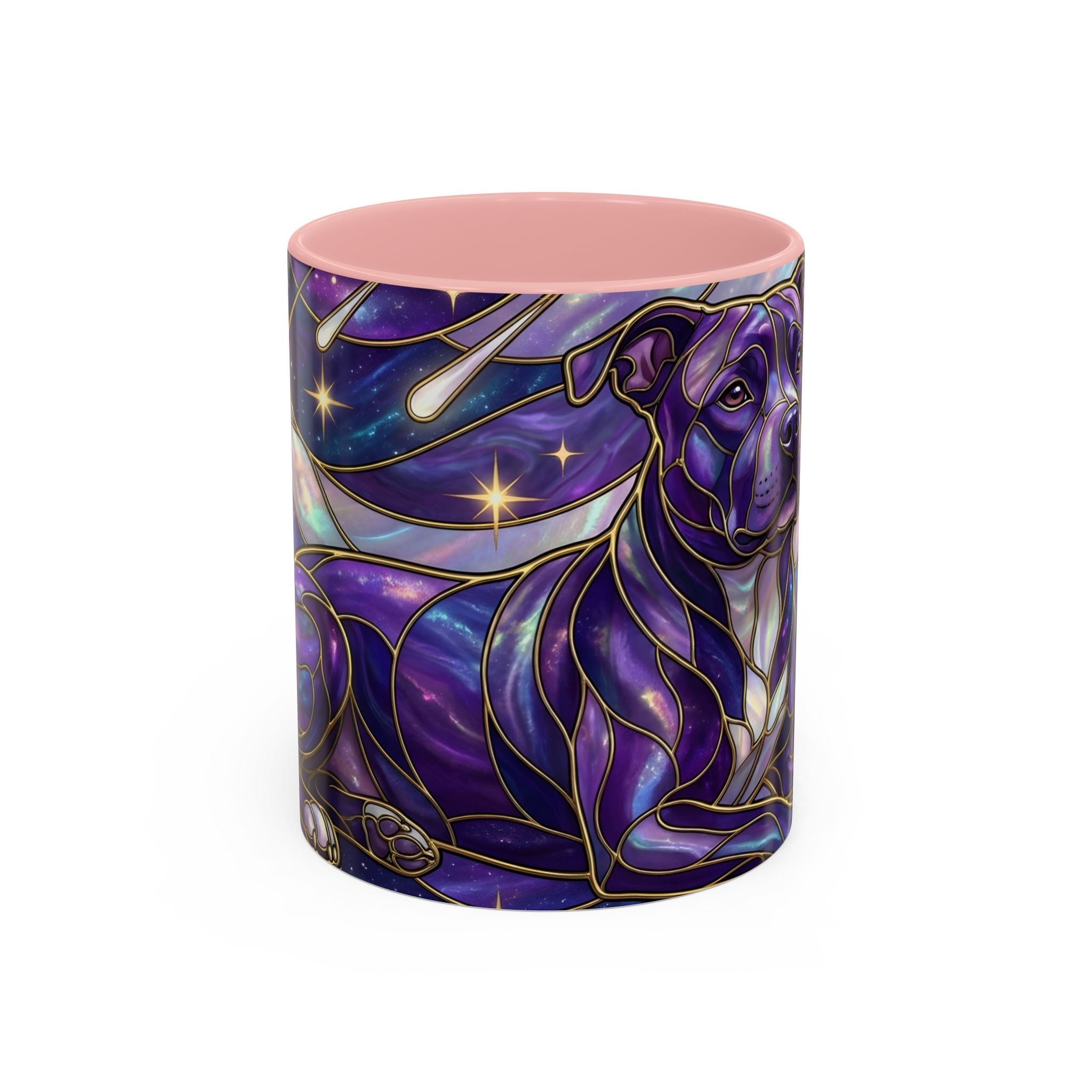 Cosmic Glow Staffy Stained Glass Style Mug