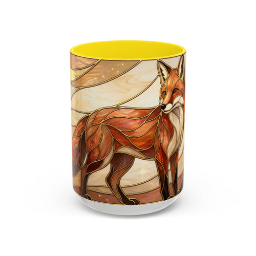 Honey Light Fox Stained Glass Style Mug