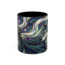 Starlight Wolf Stained Glass Style Mug