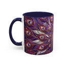 Purple Peacock Stained Glass Style Mug